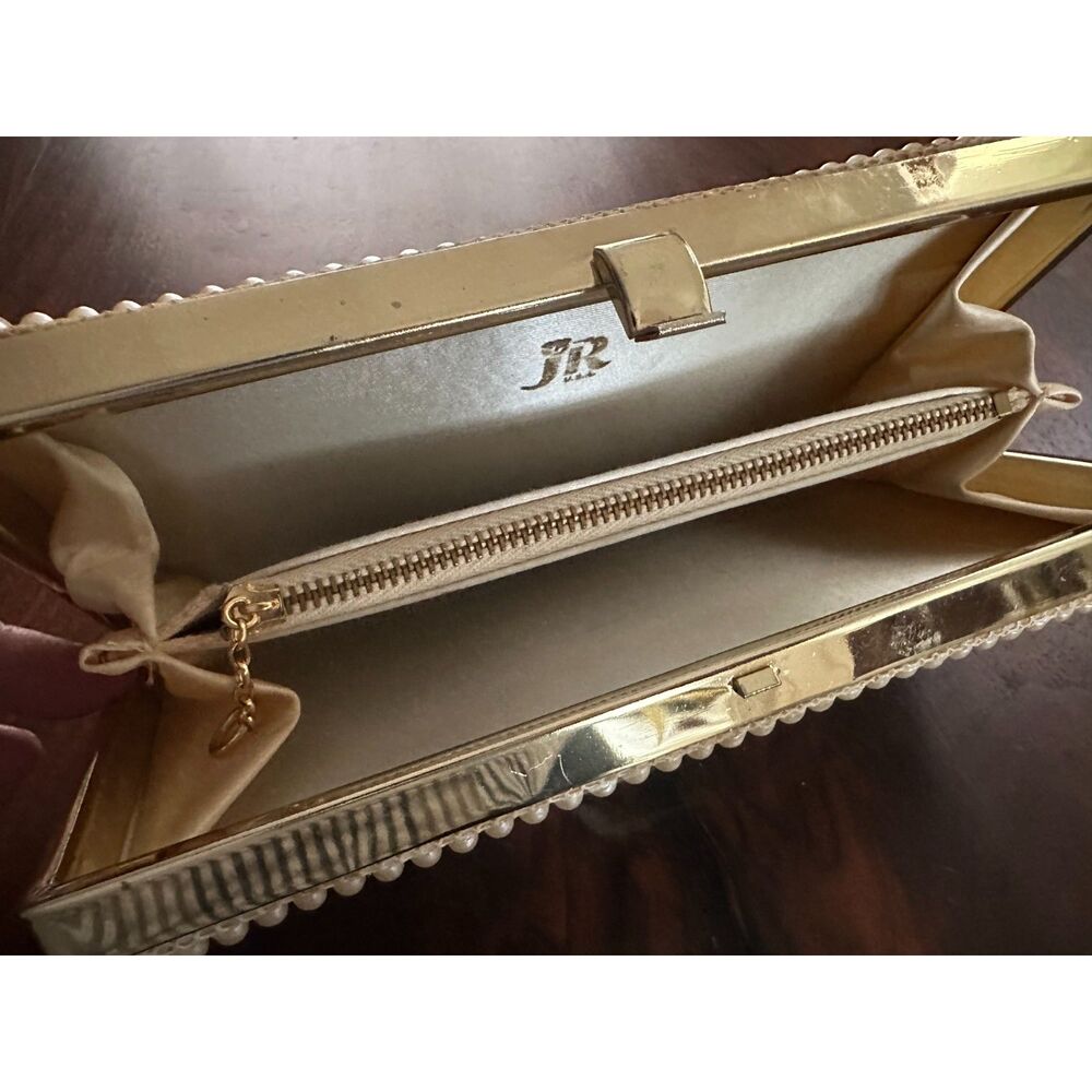 Julius Resnick Mid-Century Prom Wedding Pearl Beaded Clutch - Picture 4 of 6